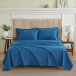 Simple&opulence Belgian Linen 6-PIECE King Sheet Set Navy Blue Deep Pockets. Fixed Price $149.98.
