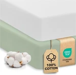 Sweety Fox 2-PACK Fitted Crib Bed Sheets, 52"X28", White And Sage Green (new). Fixed Price $13.95.