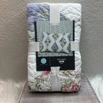 Martha Stewart Diamond Floral Patchwork Quilted Sham New Fast Ship. Fixed Price $27.99.