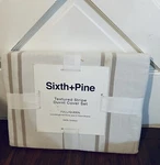 Nordstrom Sixth + Pine Light Taupe Textured Stripe Full/queen Duvet & Shams New. Fixed Price $84.59.