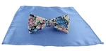 Ready Tied Contrast Floral Bow & Plain Pocket Square Set. Fixed Price $20.07.