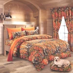 7 Pc Orange King Set!!! Comforter Sheets Western Camouflage Microfiber. Fixed Price $115.50.