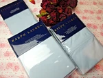 New Ralph Lauren Queen Sheet 464TC Set Blue Oxford Cotton Percale (320.00) Nip!. Fixed Price $199.99.