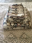 Pendleton Twin Flannel Sheet Set 3 Piece White Sand Aztec Southwestern. Fixed Price $34.95.