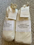 Set Of 2 Restoration Hardware Stonewashed Cotton Linen Pillow King Shams Ivory. Fixed Price $56.69.