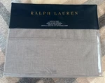 Ralph Lauren Grey Haberdashery Solid Queen Flat Sheet. Fixed Price $115.00.