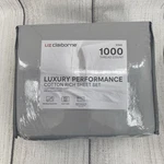 Liz Claiborne Sheet Set King Light Gray Luxury Performance 1000TC Cotton Crisp. Fixed Price $53.99.