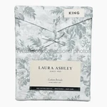 Laura Ashley 4PC King Percale Sheet Set Vanessa Vintage Washed Green Floral. Fixed Price $98.99.