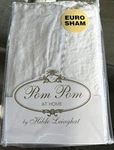 Pom At Home Cleo 100% Linen Euro Sham - White/taupe New. Fixed Price $50.00.