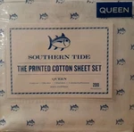 Brand New Southern Tide Queen Size Skipjack Sheet Set Color White. Fixed Price $150.00.