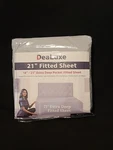 Dealuxe 21" Extra Deep Pocket Fitted Queen Sheet Lt Gray-new In Package. Fixed Price $28.99.