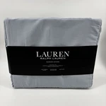 Lauren Ralph King Size Dunham Sateen Sheet Set Blue Mist Cotton. Fixed Price $119.99.