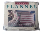 Vtg Stevens 4 Pc Quee Set Bedding 100% Cotton Flannel Bridal Rose. Fixed Price $52.00.