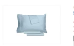 Aq Textiles Percale Solid 4-PC. Sheet Set, King Lt. Blue. Fixed Price $73.50.