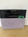 Ralph Lauren Fairview- Purple And White Stripe California King Deep Fitted Sheet. Fixed Price $185.00.