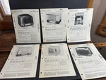 6 Sams Tech Sheets Radios: 2 Airline, Admiral, King, Schematics, L1. Fixed Price $9.99.