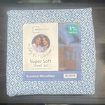 Mainstays Super Soft Brushed Microfiber Sheet Set Twin/twin Xl Blue Geometric. Fixed Price $11.34.