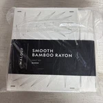 Malouf Smooth Bamboo Rayon Queen Sheet Set White New. Fixed Price $89.00.
