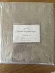 Pottery Barn SET/2 Belgian Flax Linen Drape 50X108 Dark 3IN1 Poletop New. Fixed Price $249.99.