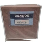 Cannon Twin 3 Piece Sheet Set 250 Thread Count Colorstay Khaki Tan Sears New Nip. Fixed Price $16.95.