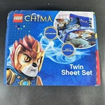 Lego Chima Twin Sheet 3 Piece Set Flat Fitted Standard Pillow Case. Fixed Price $19.00.
