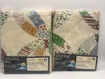 Vtg Sears Fitted & Flat Sheet Full Size Perma Prest Muslin Wedding Ring Pattern. Fixed Price $23.09.