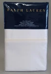Ralph Lauren Flat Sheet, Palmer Percale, Cream Stripe, 86" X 102", New, $130. Fixed Price $26.99.