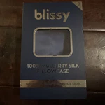 Blissy 100% Mulberry Silk One Standard Pillowcase Navy Blue. Fixed Price $49.99.