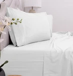 Sweet Home Collection Microfiber 4-PC. Sheet Set, King White. Fixed Price $21.99.