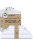 Threadmill Home Linen King Sheet Set Organic Cotton Percale White Deep Pocket. Fixed Price $44.00.