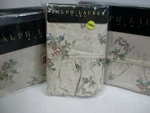 Rare Vintage Ralph Lauren Clarice Neutral Floral 4PC Ruffled Sheet Set - Queen. Fixed Price $449.99.