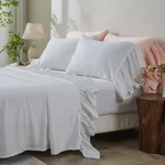 Simple&opulence Simpleopulence 100 Organic Cotton Sheet Set Long Ruffle Bed. Fixed Price $59.95.