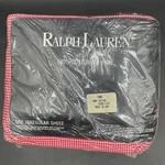 Vtg New Ralph Lauren Gingham Checkered T200 100% Cotton King Flat Irregula. Fixed Price $84.00.