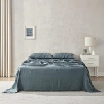 Natural Home 100% European Flax Linen Sheet Set (washed Blue) - King Bed. Fixed Price $359.45.