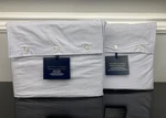 Ralph Lauren Organic Cotton Oxford Stripe Flat & Extra Deep Fitted Sheet Queen. Fixed Price $247.50.
