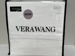 Vera Wang White With Silver Simple Scallop 4 Pc Satin Weave Queen Sheet Set Nwt. Fixed Price $89.99.