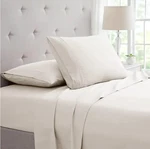 Bamboo Comfort - 4 Piece Luxury 3 Line Embroidered Sheet Set Ivory. Fixed Price $42.49.