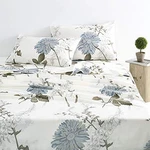 Wake Cloud - Floral Sheet Set, 100% Cotton Bedding, Botanical Flowers Pattern. Fixed Price $54.09.