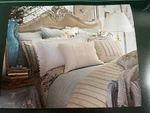 New Ralph Lauren Villandry 450TC Floral Stripe Cream 2 Standard Pillowcases. Fixed Price $85.00.