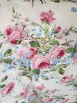 Vintage Ralph Lauren Water Floral Pink Queen Flat Sheet - Cabbage Roses. Fixed Price $65.00.