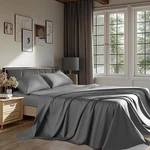 Queen 100% Cotton 1200 Tc Dark Gray Sheet Set With Deep Pockets - 4 Pcs. Fixed Price $133.99.