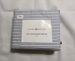 Tommy Hilfiger Forever Mini Stripe Blue 4PC King Sheet Set 100% Cotton Percale. Fixed Price $75.95.