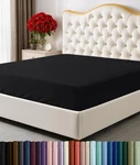 Utopia Bedding Fitted Sheet - Bottom Deep Pocket Full, Black. Fixed Price $21.51.
