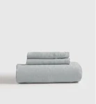 Nwt Quince European Linen Fitted Sheet Set 3 Piece Queen Mist Msrp $124 Flax. Fixed Price $89.99.