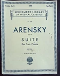 Arensky Op. 15 Suite For Two Pianos Duet Set Of 2 Copies Music Sheets. Fixed Price $15.95.