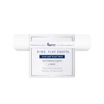 Linteum Textile Percale Flat Bed Sheets - Pack, 108X110 Inches King White.... Fixed Price $30.53.