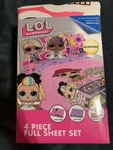 Lol Surprise 4 Pc Full Microfiber Bedding Sheet Set Pink & Purple Nwt. Fixed Price $19.99.