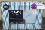 Chaps By Ralph Lauren 6PC Full Sheet Set W/4 Pillowcases White/blue/green Stripe. Fixed Price $38.99.