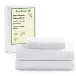 Lane Linen 100% Organic Cotton White Twin Xl Sheets Set 3-PIECE Pure Percale .... Fixed Price $35.64.