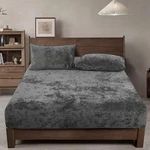 Truly Velvet Fitted Sheet Only Queen Size, (60"X80"X15") Grey. Fixed Price $39.62.
